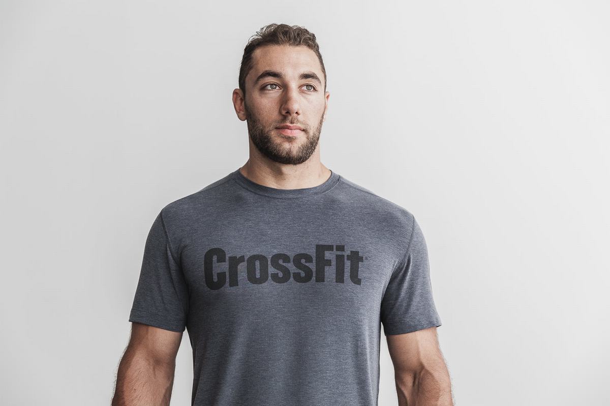 Nobull Crossfit® Men's T Shirts Deep Grey | Australia (JH6750)